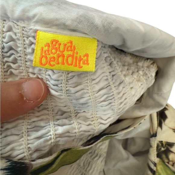 Crop top by Agua Bendita, in cotton with floral pattern. Estimated Size small - Picture 4 of 5